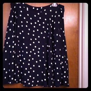Stitch Fix- Navy and white polka dot skirt.